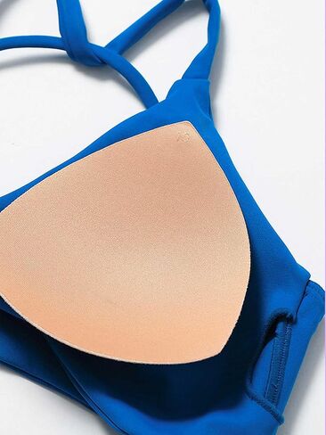 Womens' Sports Bra Removeable Padded with Medium Support Navy in Saudi Arabia