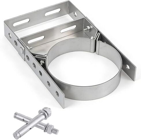 wall support304Stainless Steel Adjustable Wall Bracket, 8 Inch Wall Support Bracket for Wood Stove Pipe,6" Double Wall Chimney Pipe, Fireplace Pipe Wall Bracket,Chimney Pipe Holder in Saudi Arabia