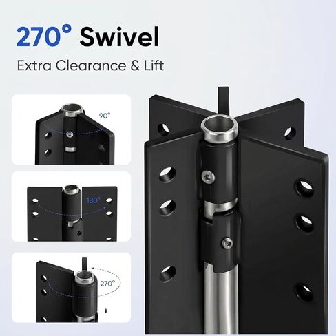دعامات تمديد Swing Away RV، موديل 55721، أجهزة تركيب العربة لمقبس المرافق (أسود) in Kuwait