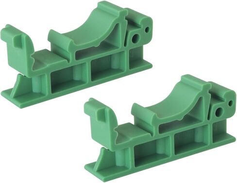 4 زوج البلاستيك DIN السكك الحديدية PCB تصاعد بين قوسين DRG-01 19x43 مللي متر الأخضر صينية قوس الناقل كليب PCB شرائح تثبيت in Saudi Arabia