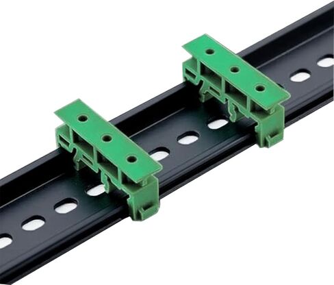 4 زوج البلاستيك DIN السكك الحديدية PCB تصاعد بين قوسين DRG-01 19x43 مللي متر الأخضر صينية قوس الناقل كليب PCB شرائح تثبيت in Saudi Arabia