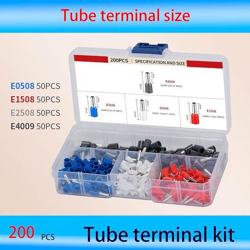 Tube Shaped Insulated Wire Terminal, Suitable for Connecting 16AWG Wires, Power switches, sockets, Electrical interfaces, etc., Circular, with a Multifunctional Pliers and 1 roll of Insulating Tape in Saudi Arabia