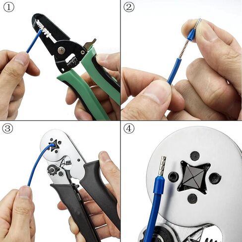 Tube Shaped Insulated Wire Terminal, Suitable for Connecting 16AWG Wires, Power switches, sockets, Electrical interfaces, etc., Circular, with a Multifunctional Pliers and 1 roll of Insulating Tape in Saudi Arabia