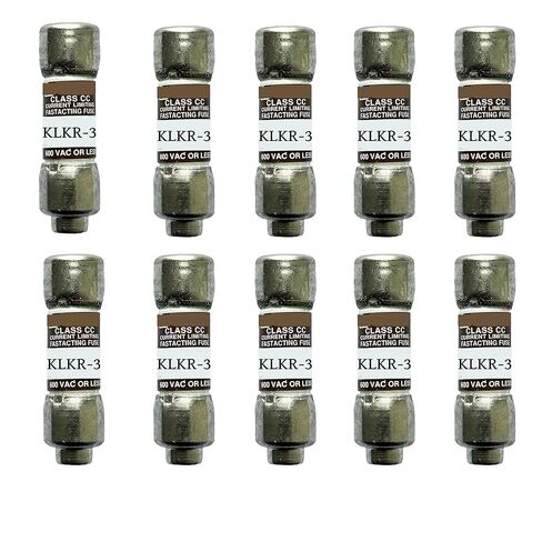 10-Pack New KLKR-3 KLKR-3A KLKR003 600Vac Fast Acting Fuse,KLKR-3A Current Limiting Class CC Rejection Cartridge Fuses in Kuwait