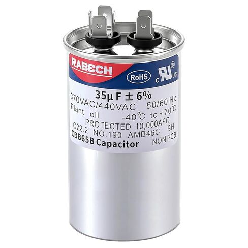 35uF 35MFD CBB65B Run Start Round Capacitor 35 uF MFD 370V or 450V CBB65 A/C Air Conditioner Capacitors 370VAC 440VAC 450VAC ±6% 50/60Hz for AC in Kuwait