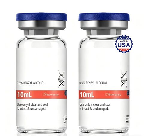 0.9% Benzyl and 99.1% Deionized Water, 10 ml 2Pack in Premium Glass Vials in Kuwait