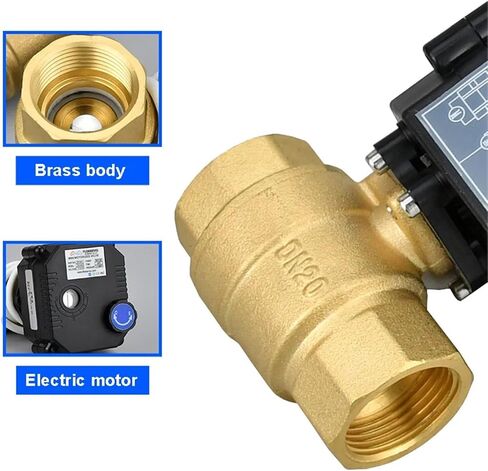 1/2 Inch Brass Electrical Ball Valve With Manual Switch DC12v DC24v Motorized Valves 1Pcs(DC12V_CR03) in Saudi Arabia