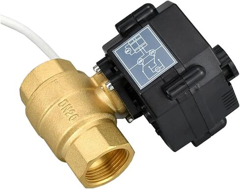 1/2 Inch Brass Electrical Ball Valve With Manual Switch DC12v DC24v Motorized Valves 1Pcs(DC12V_CR03) in Saudi Arabia