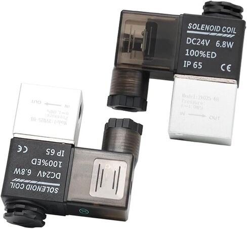 2V025-06/08 NC 1/8/1/4 Inch Solenoid Valve DC 12V 24V Pneumatic Position Coil Alloy Internal Electric AC 110V 220V 1Pcs(2V025-08 w BT6-02) in Saudi Arabia