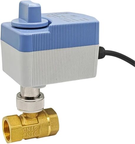 Brass Motorized Ball Valve With Manual Switch Function 2-way Grade 10Nm AC/DC 12V/24V/220V 1Pcs(AC220V_CR04) in Saudi Arabia