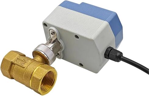 Brass Motorized Ball Valve With Manual Switch Function 2-way Grade 10Nm AC/DC 12V/24V/220V 1Pcs(AC220V_CR04) in Saudi Arabia