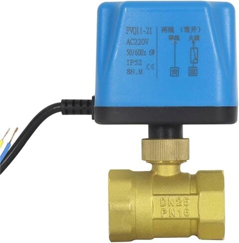 Brass Electric Ball Valve DN15 1/2 To 2 Inch Normally Closed Nomally Open 220V 12V24V 2-Wire 1Pcs(DN25,DC12V-24V_NORMALLY OPEN) in Saudi Arabia
