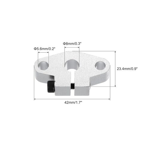 uxcell 4pcs shf10 ألومنيوم قضيب السكك الحديدية الدعم لعمود عمود قطره 10 مم ، أدلة ترشيح للسكك الحديدية الخطية لآلة CNC ، الطابعة ثلاثية الأبعاد ، معدات الأتمتة ، نغمة الفضة in Kuwait