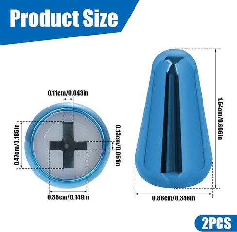 2pcs 5 Way Pickup Switch Tip, 3 Way Switch Cap Switch Knob Guitar Pickup Switch Tip Compatible with Strat Tele (Blue) in Saudi Arabia