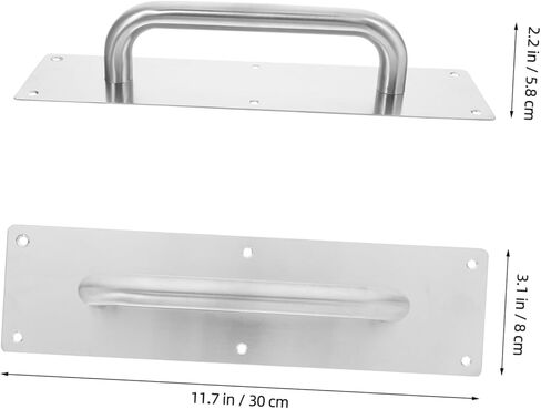 OSALADI Stainless Steel Push Pull Door Handle for Fire Doors Heavy Duty Metal Plate for Commercial Use Elegant Design for in Saudi Arabia