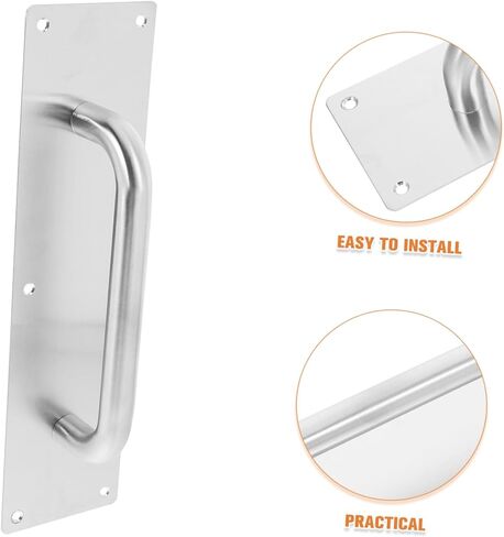 OSALADI Stainless Steel Push Pull Door Handle for Fire Doors Heavy Duty Metal Plate for Commercial Use Elegant Design for in Saudi Arabia
