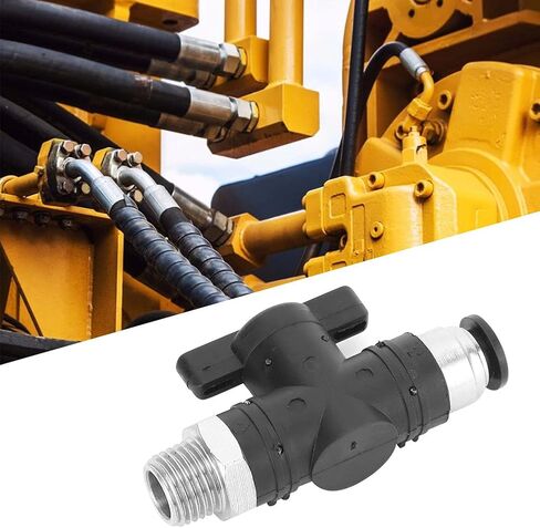 Pneumatic Manual Valve with BSPP Male Thread, 8mm Quick Coupling Air Pipe Joint BC8-04 - Durable Plated Brass, Efficient Self - Locking Snap Joint for Industrial Use (BC8-03) in Saudi Arabia