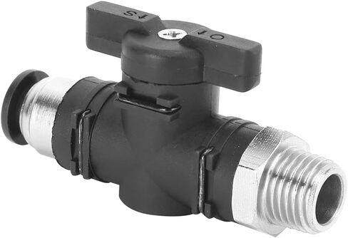 Pneumatic Manual Valve with BSPP Male Thread, 8mm Quick Coupling Air Pipe Joint BC8-04 - Durable Plated Brass, Efficient Self - Locking Snap Joint for Industrial Use (BC8-03) in Saudi Arabia