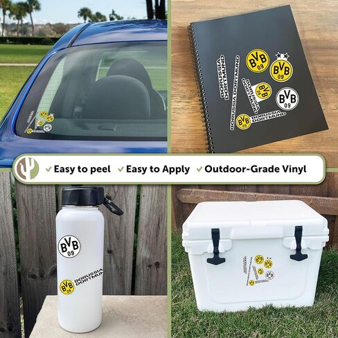 Desert Cactus Borussia Dortmund FC Sticker Decal Vinyl BVB German Germany Die Schwarzgelben Soccer Laptop Water Bottle Car Scrapbook (Type 2-1) in Saudi Arabia
