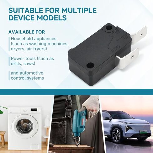(2-Pack) for V7-1Z29E9 Micro Switch, Pin Plunger, Snap Action Compatible with Honeywell 25A @ 250VAC Suitable for Home appliances (air fryers) Industrial Control Systems Power Tools etc in Saudi Arabia