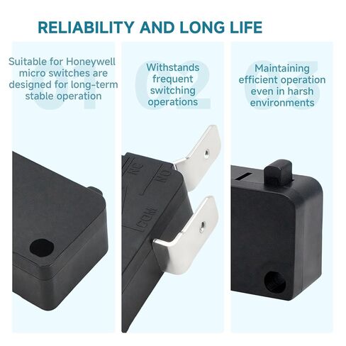 (2-Pack) for V7-1Z29E9 Micro Switch, Pin Plunger, Snap Action Compatible with Honeywell 25A @ 250VAC Suitable for Home appliances (air fryers) Industrial Control Systems Power Tools etc in Saudi Arabia
