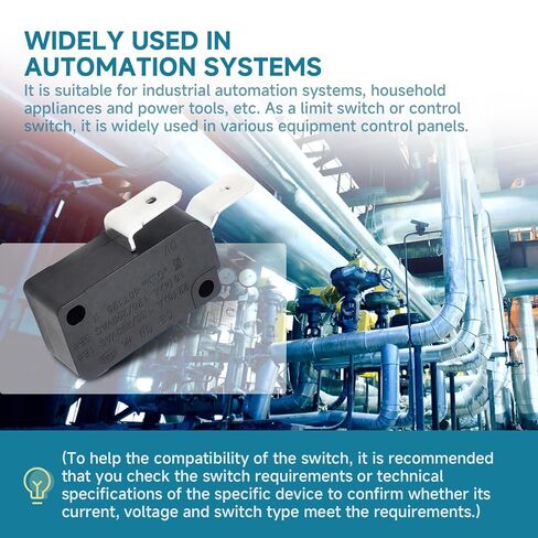 (2-Pack) for V7-1Z29E9 Micro Switch, Pin Plunger, Snap Action Compatible with Honeywell 25A @ 250VAC Suitable for Home appliances (air fryers) Industrial Control Systems Power Tools etc in Saudi Arabia