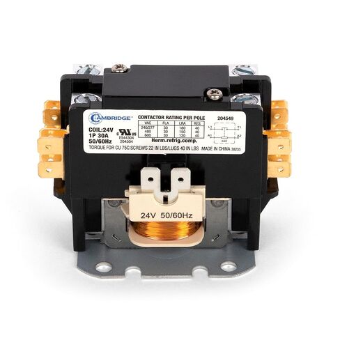 كامبريدج 1-القطب 30A 24V AC لفائف محدد الغرض المقاولين لضاغط مكثف مكيف الهواء in Saudi Arabia