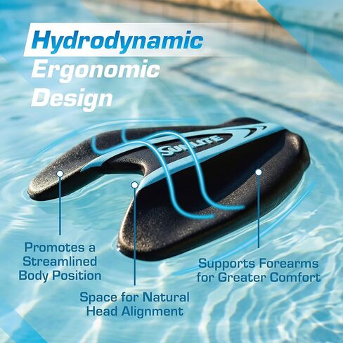 لوح التزلج Sunlite Sport Hydrofoil، لوح سباحة مريح للبالغين لتدريب السباحة والسباحين التنافسيين، لوح ركل من إسفنج EVA خفيف الوزن مع تصميم محدب لوضع الجسم الطبيعي in Kuwait