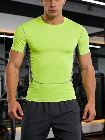 Men's Quick Dry Training Movement Top for Exercise, Workout - Moisture Wicking, Comfortable, Breathable Activity Top Size L in Saudi Arabia