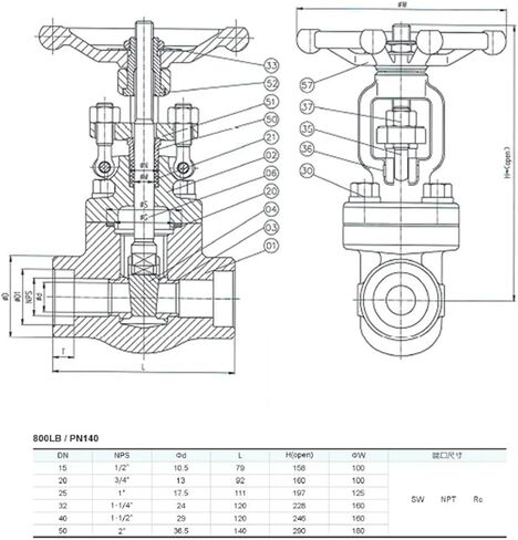 Socket Welded Forged Steel Globe Valve F304 Self Sealing Gate Z61W-800LB High Pressure in Saudi Arabia