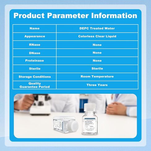 CryoKing DEPC-Treated Water, Diethylpyrocarbonate-Treated Ultrapure Water, More than 99.99% Purity, Lab-grade Purified, Sterilization, RNase & DNase Free, Proteinase Free, 100ml/Bottle in Saudi Arabia