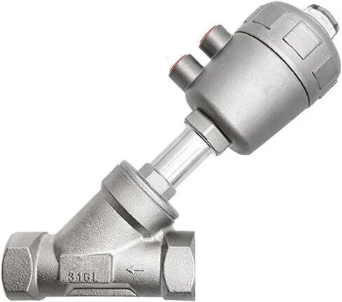 304 stainless steel High Temperature And Corrosion Steam Pneumatic Valve Y Type Internal Thread Angle(AS Type DN40) in Saudi Arabia