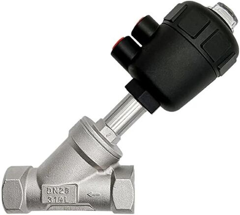 304 stainless steel High Temperature And Corrosion Steam Pneumatic Valve Y Type Internal Thread Angle(AS Type DN40) in Saudi Arabia