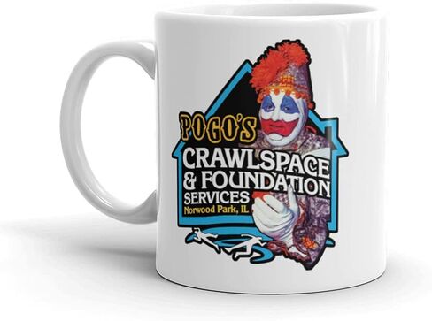 أروع القمصان على الأرض POGO'S Crawlspace & Foundation - كوب سيراميك للشاي والقهوة والقاتل المتسلسل جون واين جاسي (أسود، 11 أونصة) in Kuwait