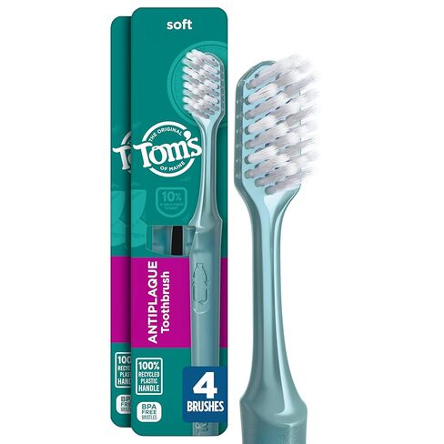 Tom’s of Maine Antiplaque Adult Soft Toothbrush, 4 Count in Saudi Arabia