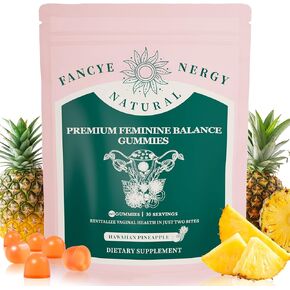 Premium Feminine Balance Gummies for Women, Vaginal Probiotics - pH Balance & Immune Defense Support for Feminine Health, Hawaiian Pineapple Flavor - 60 Count in Saudi Arabia