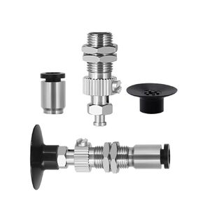1pc Industrial Round Vacuum Sucker VSPG-8/10/15/20PN CKD Anti Static Black Rubber Robot Manipulator Vacuum Suction Cups(M8-L46.3-20 White) in Kuwait