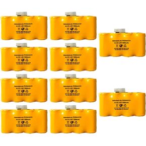 (10 عبوات) Prescolite ELB0501N1 Prescolite ENB048015 4.8 فولت 1500 مللي أمبير بطارية NiCad Lithonia ELB0501N ELB4814N Dantona Custom-45 Pack علامة خروج ضوء الطوارئ in Kuwait