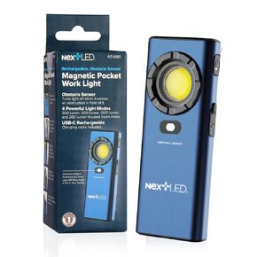 NextLED NT-6685 Pro LED Rechargeable Work Light, 1200 Lumen HVAC Flashlight w/Obstacle Sensor, Magnetic Work Light w/Hanging Hook, IPX7 Waterproof, Aluminum Case, for Job Site, Car Repair, Emergency in Saudi Arabia