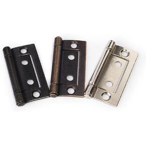2 Inch Iron Furniture Mortise Hinge for Cabinet Door with Free Screws 135 Degree Open Antique Copper 1Pcs(Nickel 4ps) in Saudi Arabia