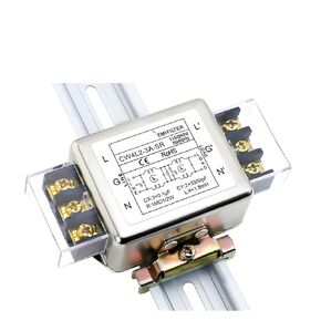 Single-Phase AC 220V Filter CW4EL2 Terminal Block 3/6A Rail 20/30A-SR Anti-Interference servo Double-Stage AC 220V(CW4L2-10A -SR Small Guide Rail Type) in Kuwait