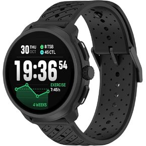 MOTONG Compatible with Suunto Race 2 Replacement Band - 22mm Repalcement Silicone Wrist Strap Band Compatible with Suunto Race 2 / Run/Race S(Black) in Kuwait
