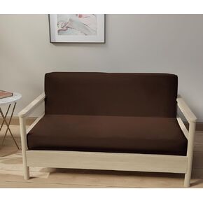 أغطية LANE LINEN Futon بالحجم الكامل، أغطية منزلقة من القطن بنسبة 100%، غطاء مرتبة كامل الحجم لسرير أريكة الفوتون، غطاء أريكة قابل للطي بدون ذراع، غطاء أريكة بسحاب - أزرق مخضر in Kuwait