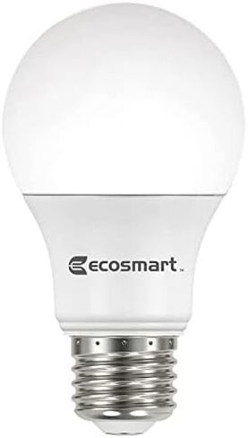 تقنية LED EcoSmart 60W مكافئة للضوء الأبيض الناعم A19 Energy Star ومصباح LED قابل للتعتيم (8 عبوات) in Kuwait