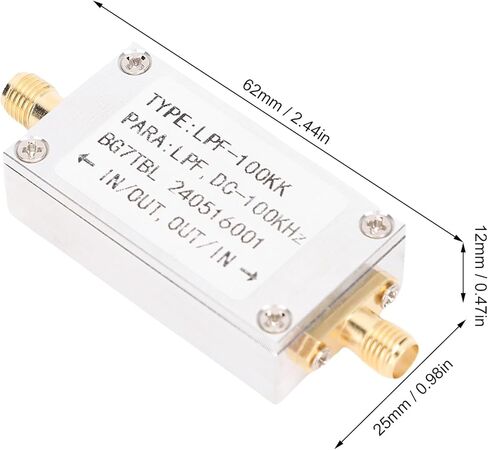 Fabater Low Pass Filter 100K SMA Interface 100KHZ سبائك الألومنيوم لوحة ترشيح نطاق التمرير المنخفض in Kuwait