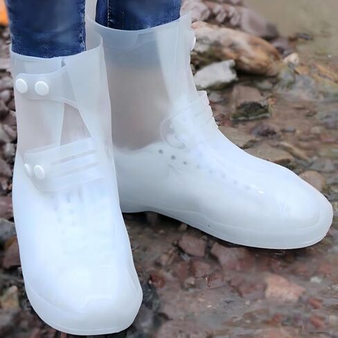 Rain Boot Waterproof Shoes Cover Women Men Kids Reusable Rubber Sole in Saudi Arabia