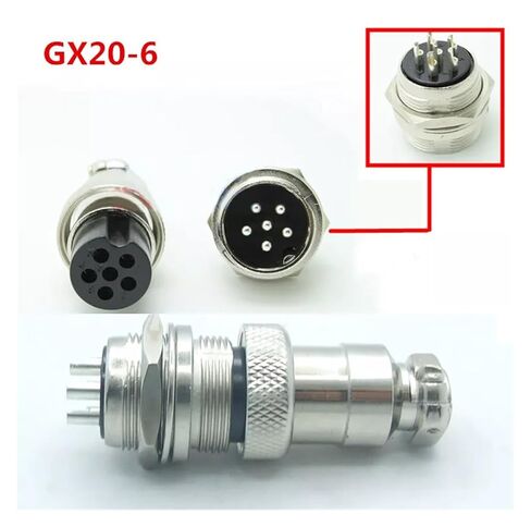 1 قطعة M20 GX20 6 دبوس مقبس ذكر أنثى in Kuwait