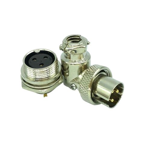 1PCS GX16 Right Angle 3-pin Chassis Socket Reverse in Saudi Arabia