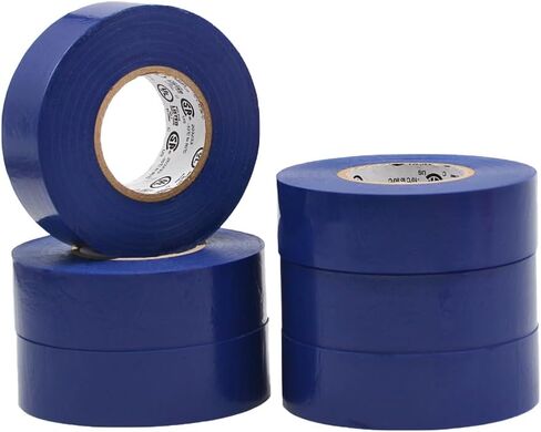 MAT Professional Grade Wide Electrical Tape Blue - 1 inch x 66 ft. UL/CSA listed core - Waterproof, Flame Retardant, & Strong Rubber Based Adhesive for Use At No More Than 600V & 176F in Saudi Arabia