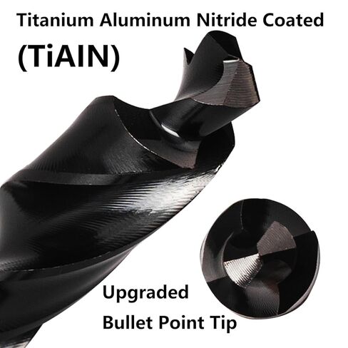 2PCS 3/8" Cobalt Drill Bits Set (Pro), Industrial Grade M35 Titanium Aluminum Nitride, Upgraded Bullet Point Tip, for Hardened Metal, Stainless Steel in Saudi Arabia